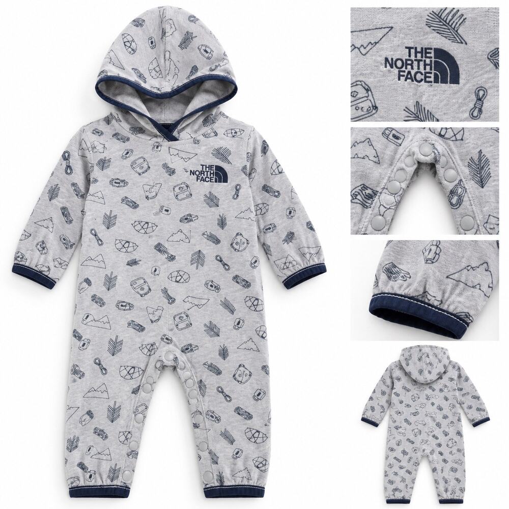 The North Face Baby Hooded Adventure Print Romper 3-6M